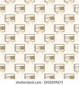 AI Tablet vector Artificial Intelligence Device concept colored Seamless Pattern