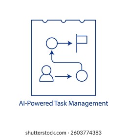 AI Task Icon Smart Productivity System Automated Work Organization Machine Learning Efficiency Digital Priority Management Workflow Optimization