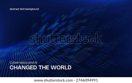 Ai tech background with abstract dot line pattern and bokeh effect. Design education big data, future digital network, business connect and science concept for banner, web or presentation.
