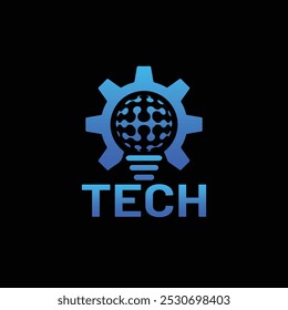 AI tech symbol, logo illustration. Vector graphics