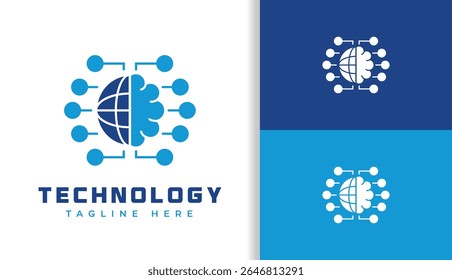 LOGOTIPO DE APRENDIZAGEM INTELIGENTE DA AI TECHNOLOGI