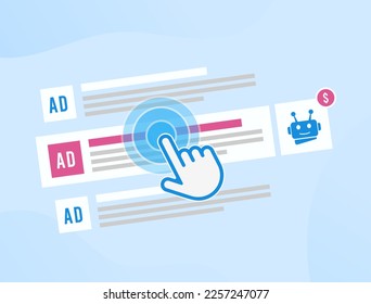 AI technology in advertising - optimization of digital e-commerce business concept. AI-driven online advertising campaign with dynamic pricing strategies and ai-based pricing, marketing automation