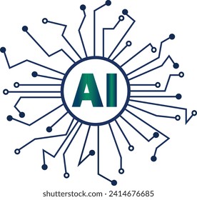 AI technology, Artificial Intelligence, AI processor chip Ai Symbol, Intelligence sign, innovation futuristic