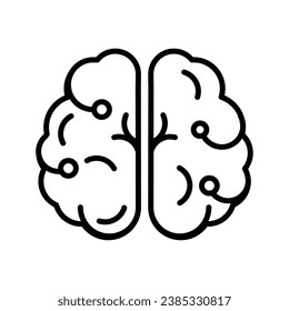 ai technology brain vector isolated