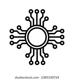 icono de tecnología de ai, vector aislado