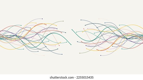 Tecnología Ai. Concepto de inteligencia artificial. Verde y líneas puntas. Digital, de comunicación, de ciencia, de redes