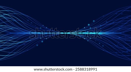 Ai technology. Concept of artificial intelligence. Dots lines. Digital, communication, science, networks