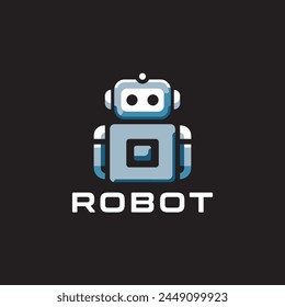 AI technology with cute robot characters. Cute ai characters for education. Communication technology mascot. Isolated cartoon robot. AI Content Creator. Chatbot technology. Vector illustration