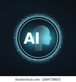 Ai technology and futuristic digital background. Artificial Intelligence, modern technology, and datum