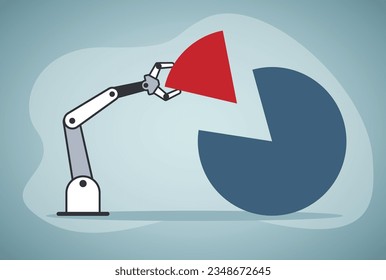 AI Technology Helps. Partnership with a robot concept.