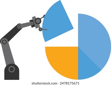 AI Technology Helps. Partnership with a robot concept.


