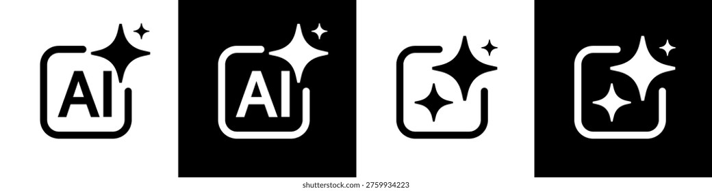 Conjunto iconos tecnología IA