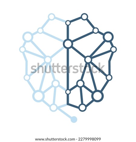 AI technology icon vector design for UI creation, artificial intelligence icon concepts such as robot, digital, vr, ai, cyber operatating system, AI circutes line style
