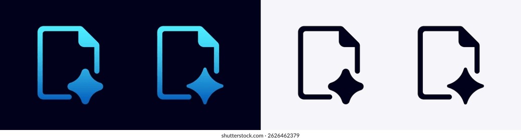 Iconos de la tecnología del aire que ilustran los documentos y las estrellas. perfecto para el uso de la interfaz digital en tecnología.