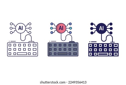 Ai Technology, Keyboard vector icon