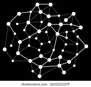Tecnologia AI Vetor de Malha - Rede Neural Abstrata Web com Nós - Big Data e Aprendizagem de Máquinas Projeto Gráfico de Fundo