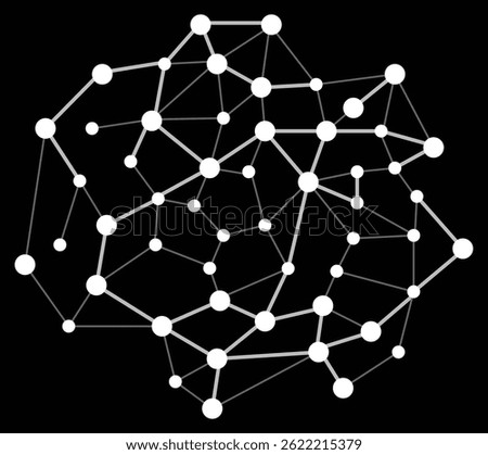 AI Technology Mesh Vector – Abstract Neural Net Web with Nodes – Big Data and Machine Learning Background Graphic Design