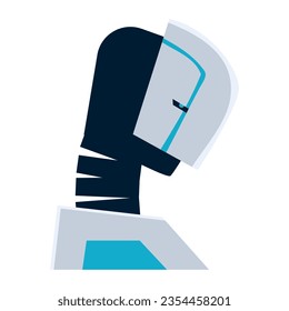 AI technology robot head icon isolated