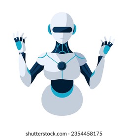 Icono de máquina robot con tecnología AI aislado