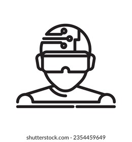 vector robot de tecnología ai aislado