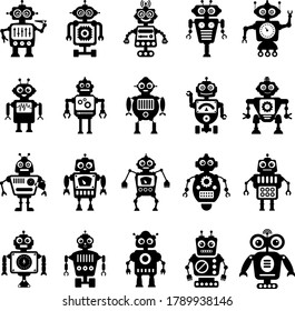 Ai Technology Robots Glyph Icons Pack 