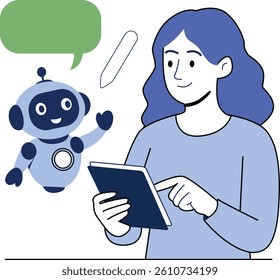 AI technology set Characters using artificial intelligence generative tools for business tasks