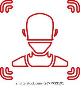 Ai technology smart robot automation vector icon. Artificial intelligence futuristic design element. Innovative system illustration 