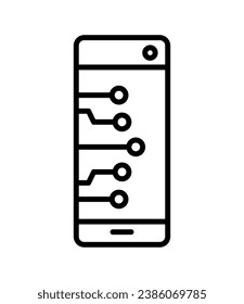 ai technology smartphone vector isolated