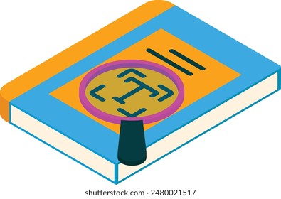 AI Text Book Readers Model isometric concept, literature review tools vector icon de Artificial general intelligence Natural Language Processing Machine and Deep Learning stock illustration