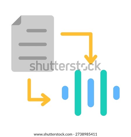 Ai Text To Speech Icon - Flat Color Icons For Artificial Intelligence and AI Technology