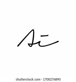 ai titlecase handwriting symbol letter