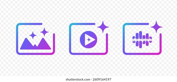 Ai tools. Ai assistant. Prompt generate. Generation Ai video, voice and image. Logo or icon Artificial intelligence. Neural network for video and music creation.