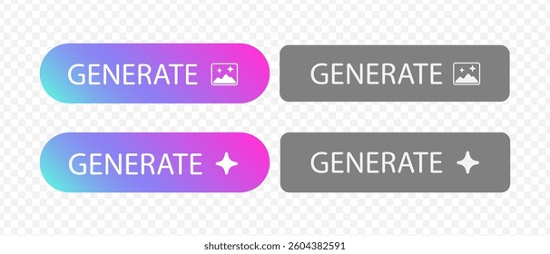 Ai tools. Prompt generate Ai Bar. Generation Ai video, music or image. Artificial intelligence. Neural network for image creation. Colorfull button generation