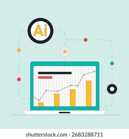 AI Tools Technologie Vektorsymbole Set Flat Style