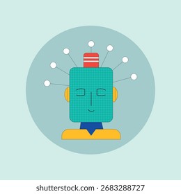 AI Herramientas Tecnología Iconos Vectoriales Set Flat Style