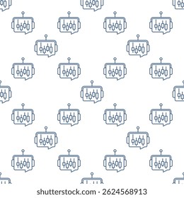 AI Trading Bot con candelabro Concepto de Vector de gráfico delgado patrón transparente