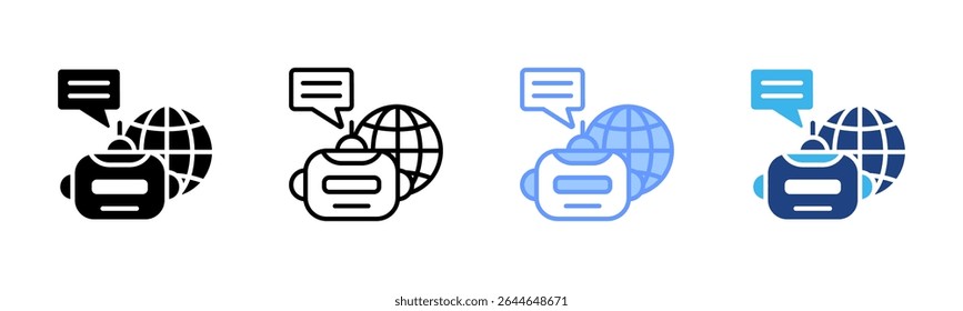 Ai Translator icon sheet multiple style collection