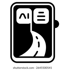 Ícone AI Travel Assistant com estilo misto e base perfeita de pixels. Adequado para design de site, logotipo, aplicativo e interface do usuário. Baseado no tamanho do ícone em geral, para que ele possa ser reduzido.