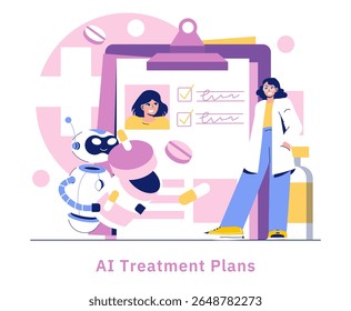 Os Planos de Tratamento de IA demonstram a integração da inteligência artificial nos cuidados de saúde. Concentre-se no atendimento ao paciente, análise de dados e personalização do tratamento. Melhorar a precisão e a eficiência em