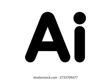 AI typography text graphic design, featuring a minimalist and modern aesthetic, ideal for illustrating artificial intelligence concepts 