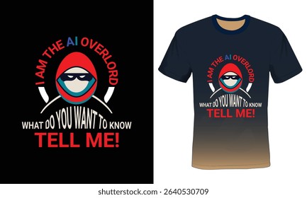 Ai Typography T-shirt Design, Ai Programming Typography Tshirt Design, Ai Tech Typography TShirt Design.