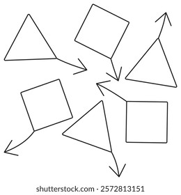 AI Unsupervised Learning icon. Simple outline monochrome black vector pictogram with thin lines on a transparent background. Line thickness is editable