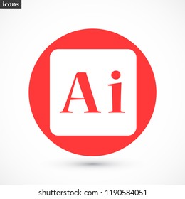 AI vector icon eps 10