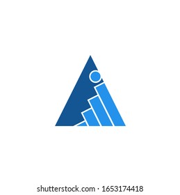 AI vector letter logo for data analyzers