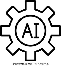 Diseño de iconos de línea de vector de IA