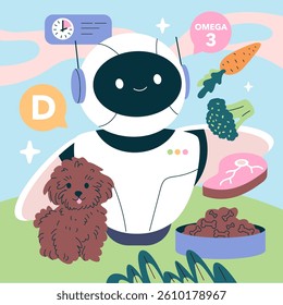 AI Vet Consultant assists pet owners in providing optimal nutrition and health advice for their pets. It emphasizes essential nutrients, offering insights on food choices and health-check reminders