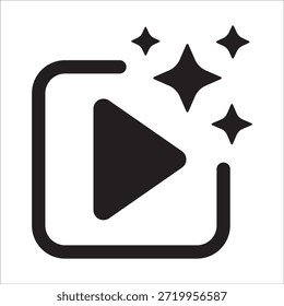 VIDEO Icono de generación de IA. Video Símbolo de creación de inteligencia artificial. Signo de producción de medios de IA generativo. Video Icono de automatización inteligente para interfaz de usuario y plataforma digital.