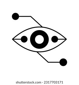 Ai View  Glyph Vector Icon that can easily edit or modify 