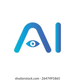 Ai vision logo with eye symbol