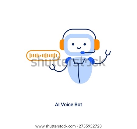 AI voice assistant. Chatbot recognizing speech and answering questions. Voice control concept. Vector flat illustration isolated on a white background.